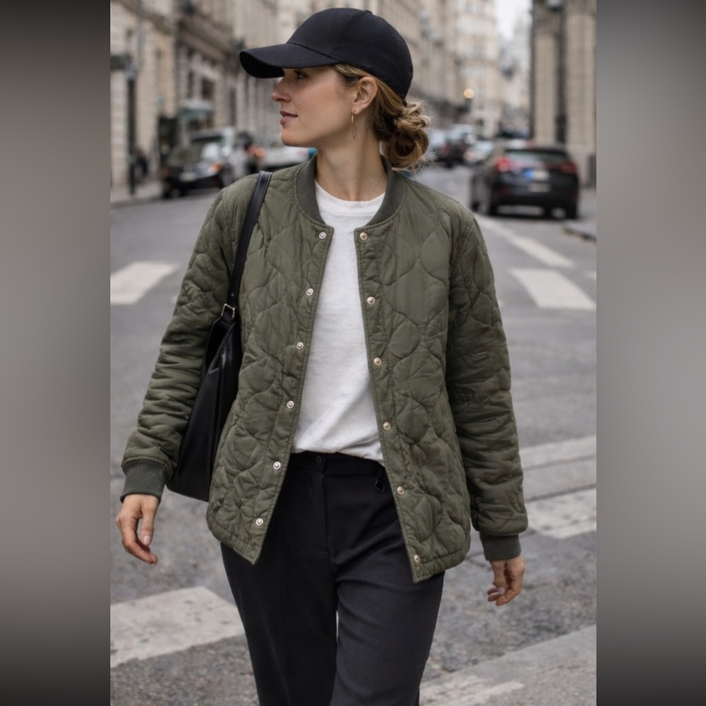 NWT Rag & Bone Quilted Cotton Bomber Jacket - Olive Green
Size S - Picture 2 of 14